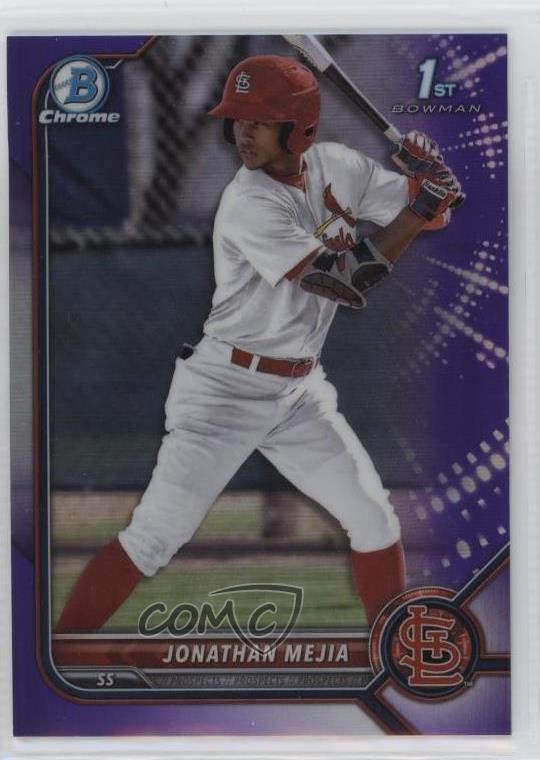 2022 Bowman Chrome Prospects Purple Refractor /250 Jonathan Mejia #BCP-168 1a7o