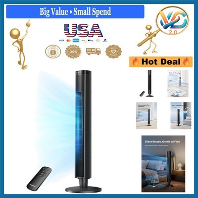 42-Inch Tower Fan with Remote Control 6 Speeds 4 Modes Timer for Bedroom
