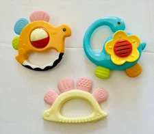 Lot Of 3 Baby Rattles & Teether Musical Early Educational Toys for Baby