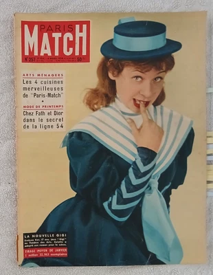 PARIS MATCH N°257 27/2/1954 EVELYNE KER MODE FATH DIOR CC-7121 MARILYN MONROE - Photo 1/4