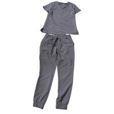 EUC Jaanuu gray scrub set nurse workwear medical professional scrubs sz S