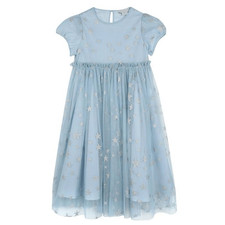 NWT Stella Mc Cartney child light blue tulle dress with silver star Size 2