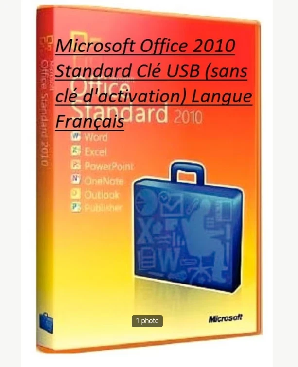 Microsoft Office 2010 Standard Clé USB (sans clé d'activation) Langue Français - Photo 1/1