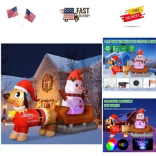 Easy Setup 8ft Inflatable Snowman with Lights - Family-Friendly Holiday Decor