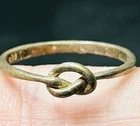 VTG Sz 8 925 Sterling Silver Signed Knot Ring
