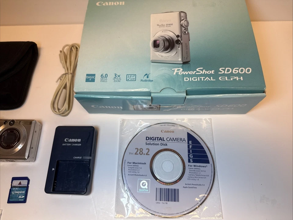 Canon PowerShot SD600 With Case and Original Box BUNDLE (Tested) - READ Foto 3 de 4