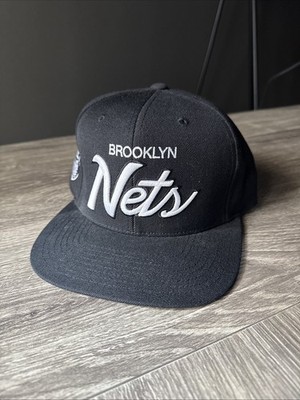 Mitchell & Ness NBA Brooklyn Nets Snapback Hat Black with Nets Logo