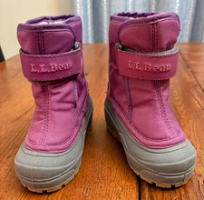 Toddler's L.L. Bean Purple Black Lined Northwoods Winter Snow Boots Size 5