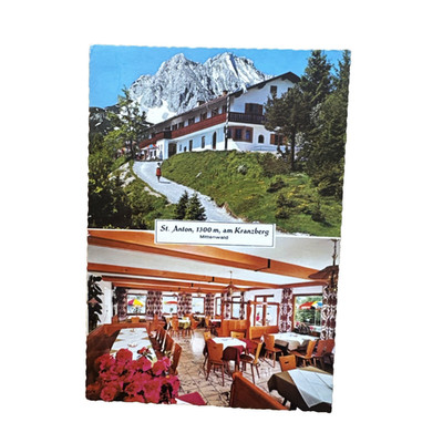 Ansichtskarte Postkarte Mittenwald St. Anton Kranzberg Alm Gasthaus Ungelaufen