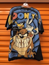 Looney Tunes Bugs Bunny Daffy Taz T-shirt Size XL Single Stitch Modern Reprint