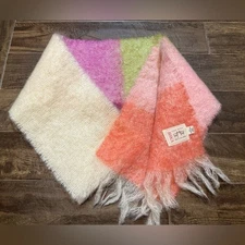 Avoca The Mill Ireland Mohair Wool Blend Rainbow Scarf