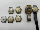 7 Vintage Men's Wrist Watches Bulova, Arta, Tilius, Carvalle, Croton, Timex