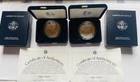 SILVER .999 --TWO --2000-P Proof $1 American Silver Eagles W/ Box, OGP & COA
