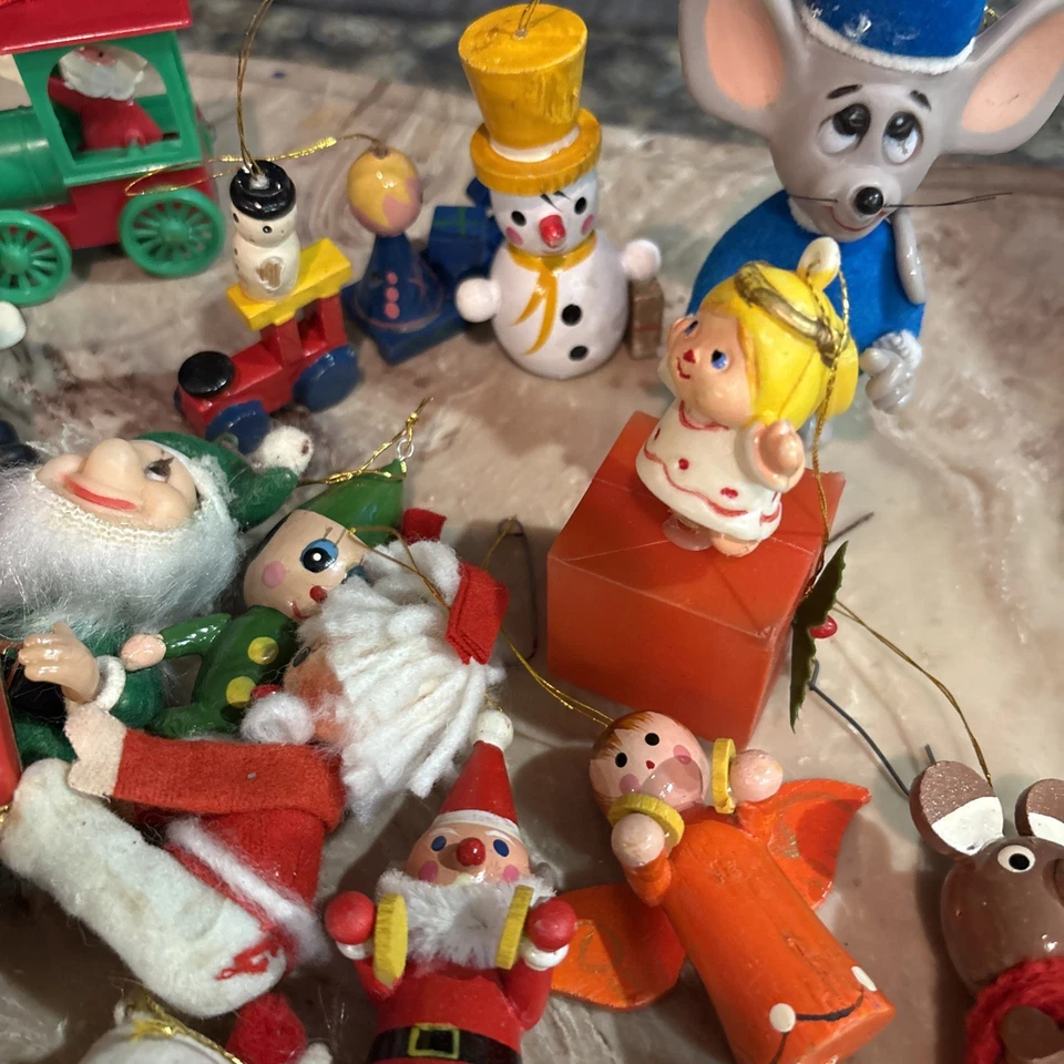 老式混批圣诞装饰品-小矮人,日本、台湾、中国 — 第 4/4 张图片