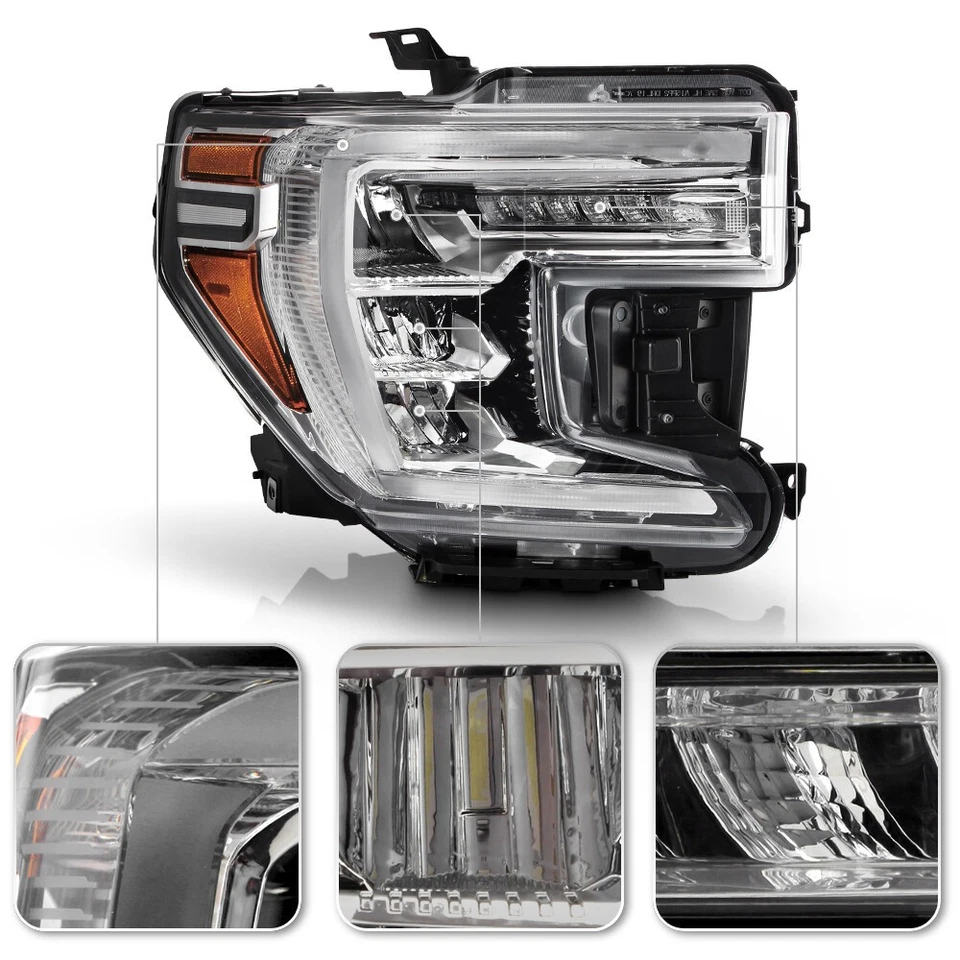 For 2019-2022 GMC Sierra 1500 w/LED Signal Full LED Headlight Right Passenger - Imagem 3 de 4