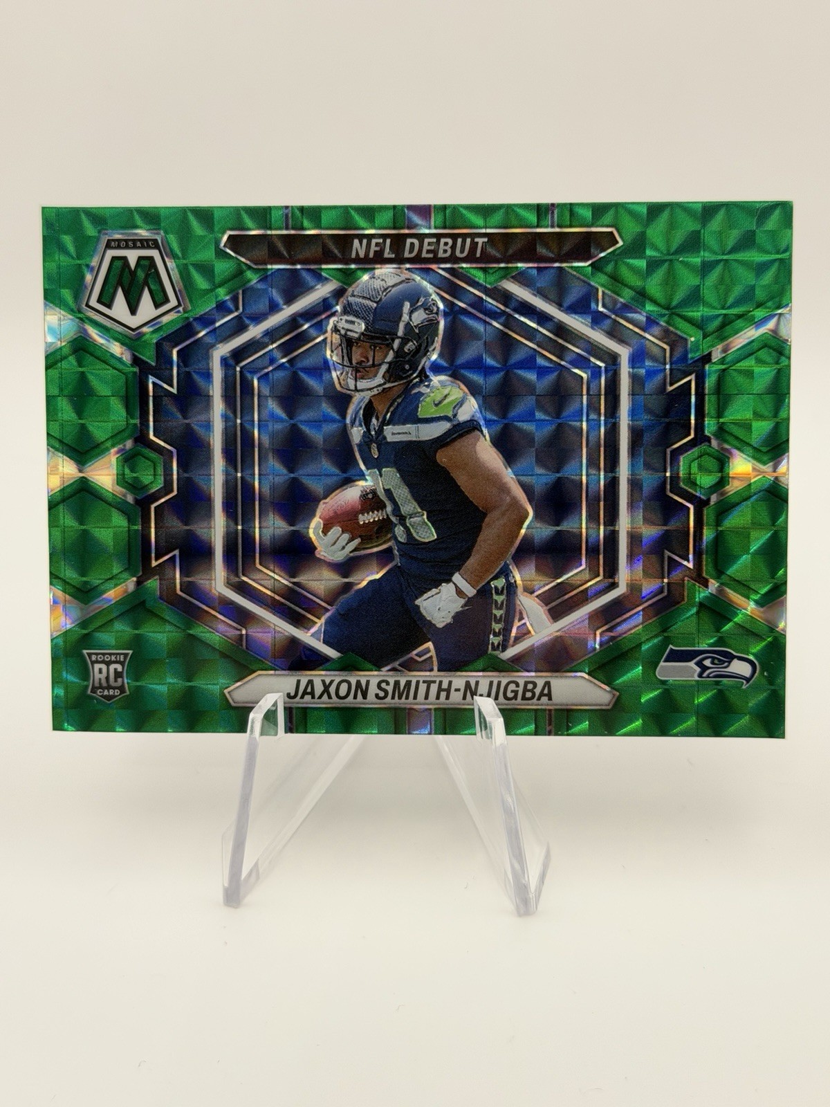 2023 Mosaic Jaxon Smith-Njigba Green Mosaic NFL Debut Rookie #ND-12 RC 🔥