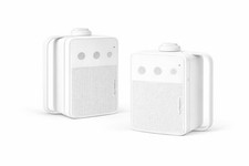 STUDIOFINIX 3.5" 3-Way 200W Outdoor/Indoor Bluetooth Wall-Mount Speakers White