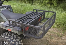 ATV Rear Drop Basket Cargo Carrier Rack, Heavy-Duty Steel, 29.5" X 39" X 10"H