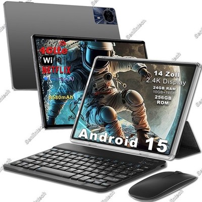 NEW Tablet 14 Zoll Android 15 22GB/24GB+256GB 5G WiFi Tablets Netflix 4G LTE SIM