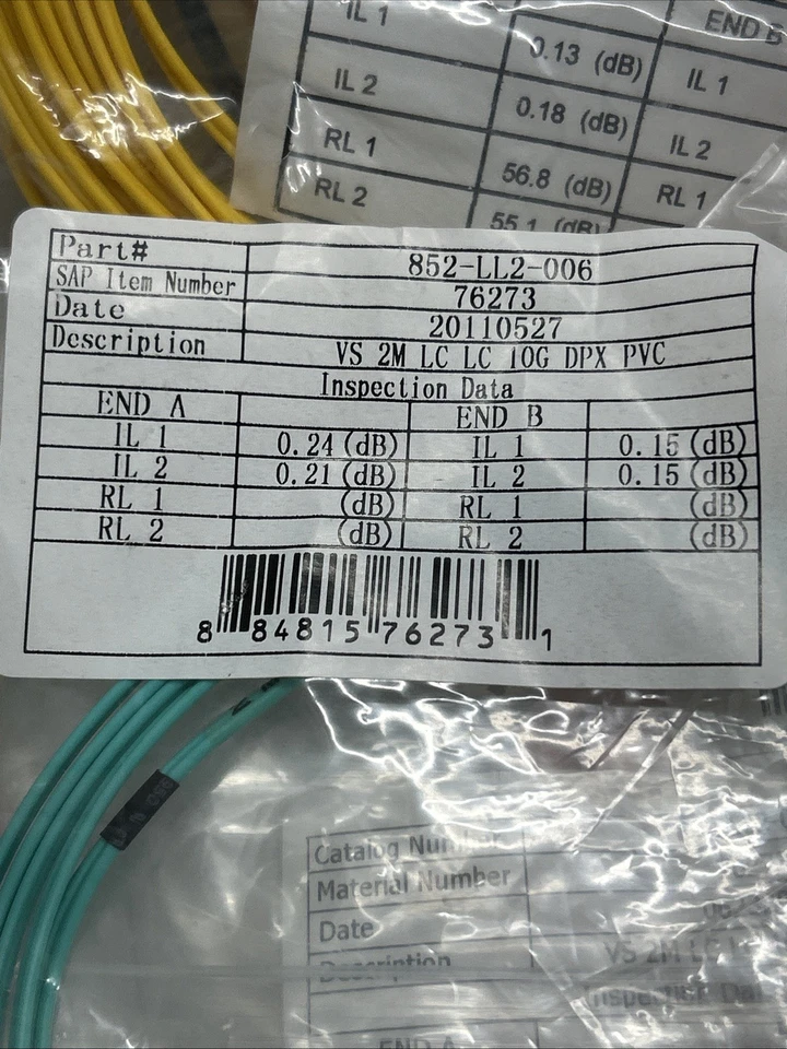 Lot of 8 Fiber Connector Cables - See Pictures for wires included - Image 3 of 4