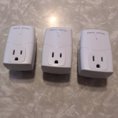 Lot of 3 BN-LINK Wireless Outlet Switch Power Plugs - No Switch BNC-60/U116R
