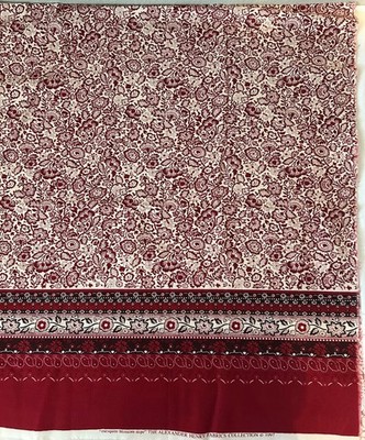 Vtg 1997 Alexander Henry Mesquite Blossom Stipe Cotton Quilting Fabric 54'' x 41''
