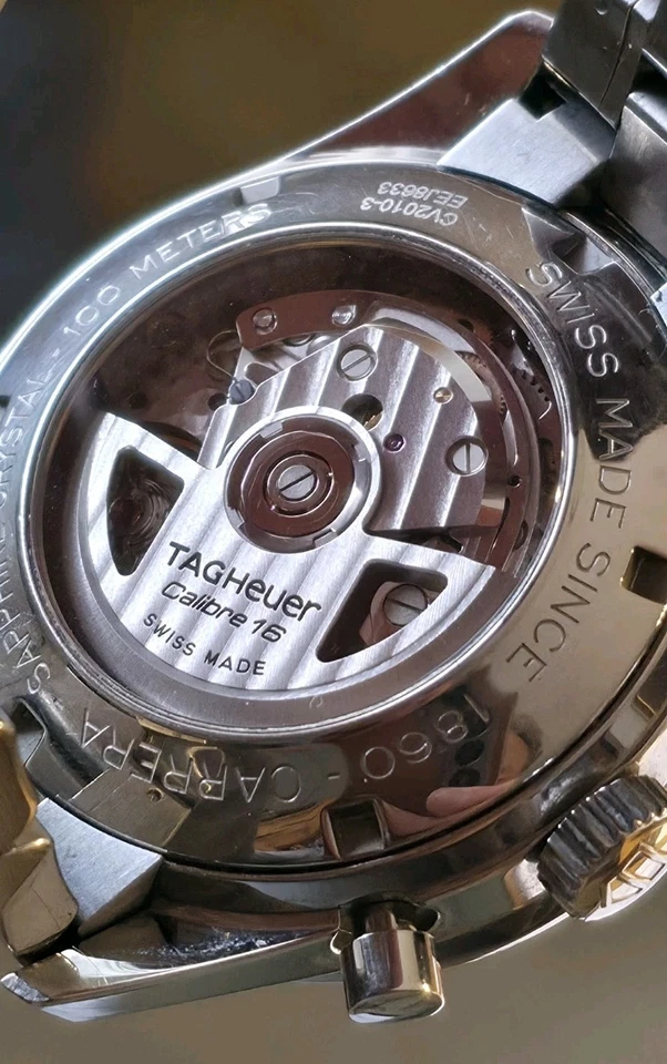 Tag Heuer Carrera Calibre 16 Armband Chronograph  CV2010 Schwarz / Edelstahl - Bild 4 von 4