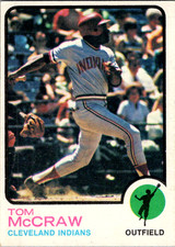 1973 Topps Baseball Tom McCraw #86 Cleveland Indians