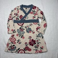 Tea Collection Dress Toddler Girls Size 2 Japanese Floral Long Sleeve Kimono