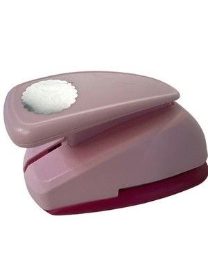 Marvy Pink Paper Craft Scalloped Circle Punch Large Pink For Crafts Scrapbooking