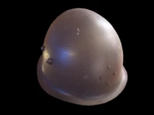 WWII ERA DANISH M/39 ROYAL GUARD HELMET WITH LINER AND LEATHER CHIN STRAP