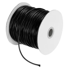 Black 2.5mm Waxed Cord 87 Yard Wax Bead Thread String for Jewelry Making