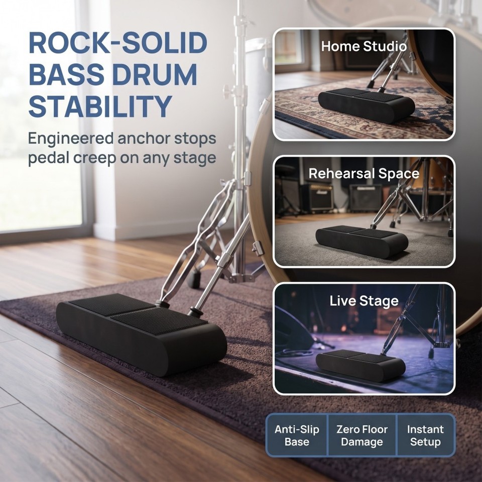 Block Pocture 3pcs Drum Anti Anchor Block, EVA Stabilizing Block for Kick Drum | eBay ...