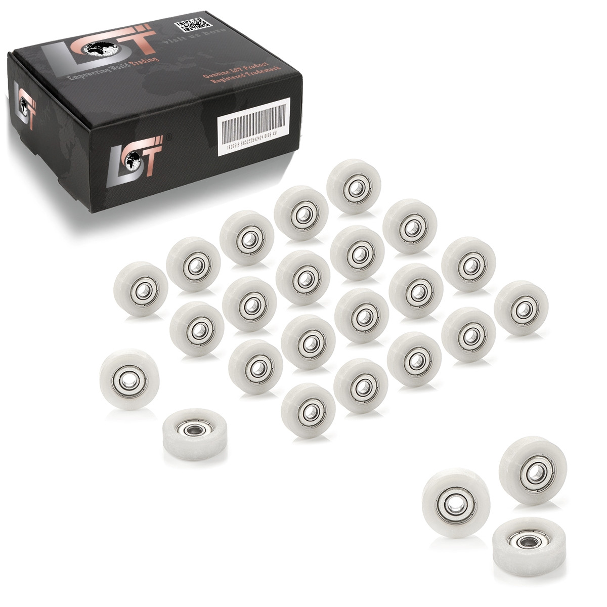 20x Sliding Door Rollers Guide Rollers Ball Bearing UNIVERSAL 28/8/10mm 608zz