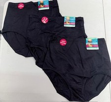 3 pc Vanity Fair Smoothing Comfort Brief Panties 13270 BLACK Sz- 8