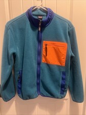 Boys Girls Patagonia Synchilla Fleece Full Zip Jacket Kid  s Sz XL 14 Turquoise