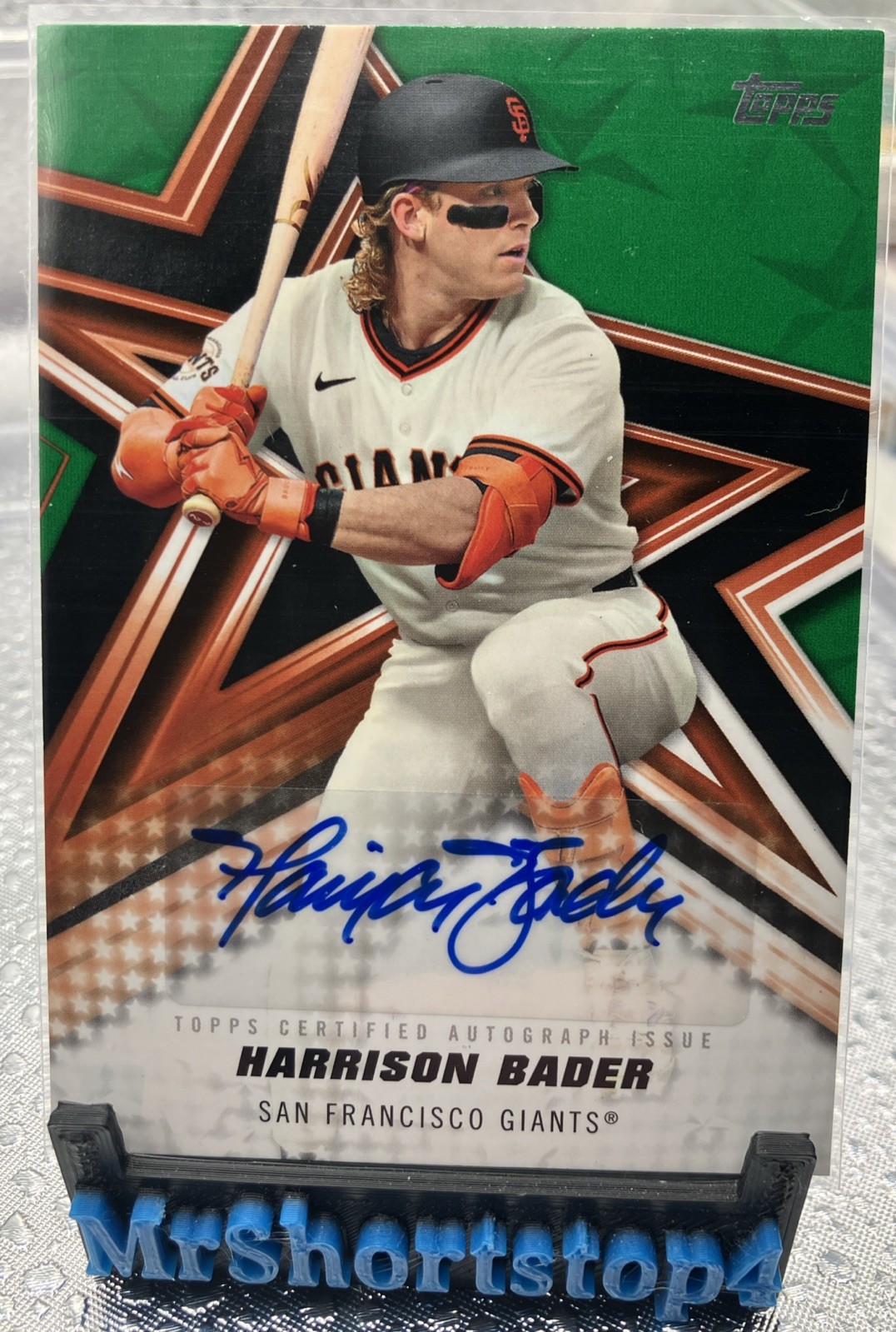 2026 Topps Series 2 Baseball Stars Auto Green 98/99 Harrison Bader #BSA2-HB