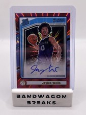 2024-25 Donruss Jaylen Wells Rated Rookies Holo Red Laser Auto #/49 Grizzlies