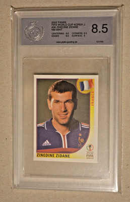 PGS 8.5 Fußball Panini WM World Cup 2002 - Zinedine Zidane Frankreich #38 no PSA