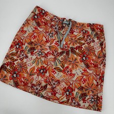 RipSkirt Women's Large Floral Print Swim Skirt Beach Cover Up Blue Drawstring