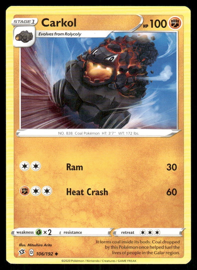 Pokémon TCG Carkol Uncommon Regular