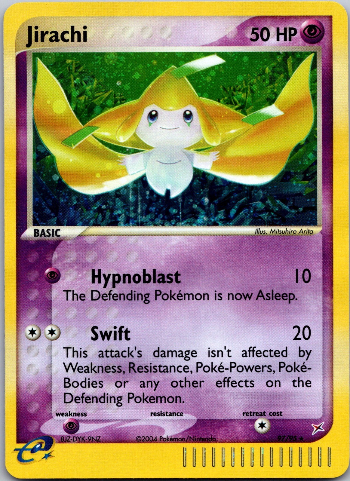 Jirachi Holo Secret Rare Team Magma vs Team Aqua 97/95 NM