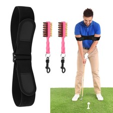 AQRLVXOM Golf Swing Trainer Arm Band, Adjustable Posture Correction black