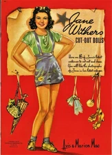 VINTAGE UNCUT 1940 JANE WITHERS PAPER DOLLS~PRETTY~#1 TOP REPRODUCTION/#1 SELLER