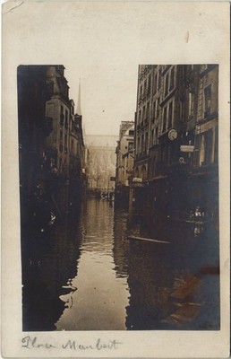 CPA Inondations 1910 PARIS Carte Foto Place Maubert (996986)