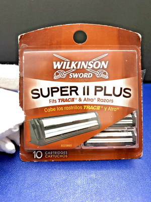 Wilkinson Sword Twin II Plus (10 Cartridges) Fits Trac II & Atra Razor, READ