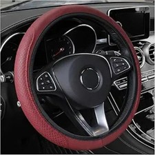 Steering Wheel Cover, Anti Slip Steering Wheel Cover for Car D Color: Burgundy