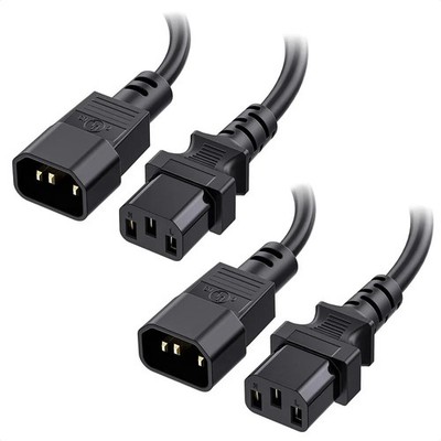 6 PCS Cable Matters Computer Power Extension Cord IEC C14 - C13 10 Feet
