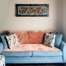 Handcrafted Abstract Wood Wall Art Natural Wood Dcor