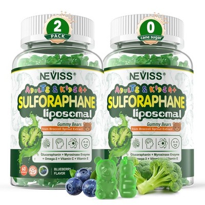 Liposomal Sulforaphane Gummies for Kids and Adults - Antioxidant Support, 120 Ct